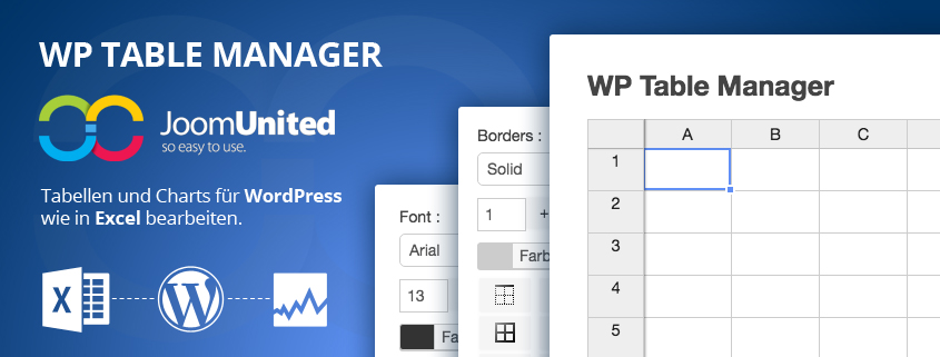 Excel-Tabellen in Wordpress einfügen und bearbeiten, WP Table Manager Wordpress-Plugin